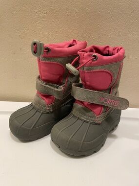 Sporto Kids Pink and Gray Winter Boots